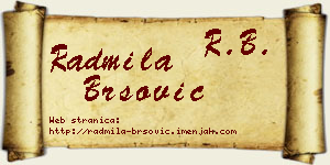 Radmila Bršović vizit kartica
